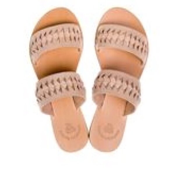 Amaryllis - Handmade Double Strap Sandals in Salmon Leather - Picture 3 of 3
